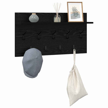 vidaXL Wandmontierter nachttisch Schwarz Eichen-Optik 80 x 40 x 12 cm