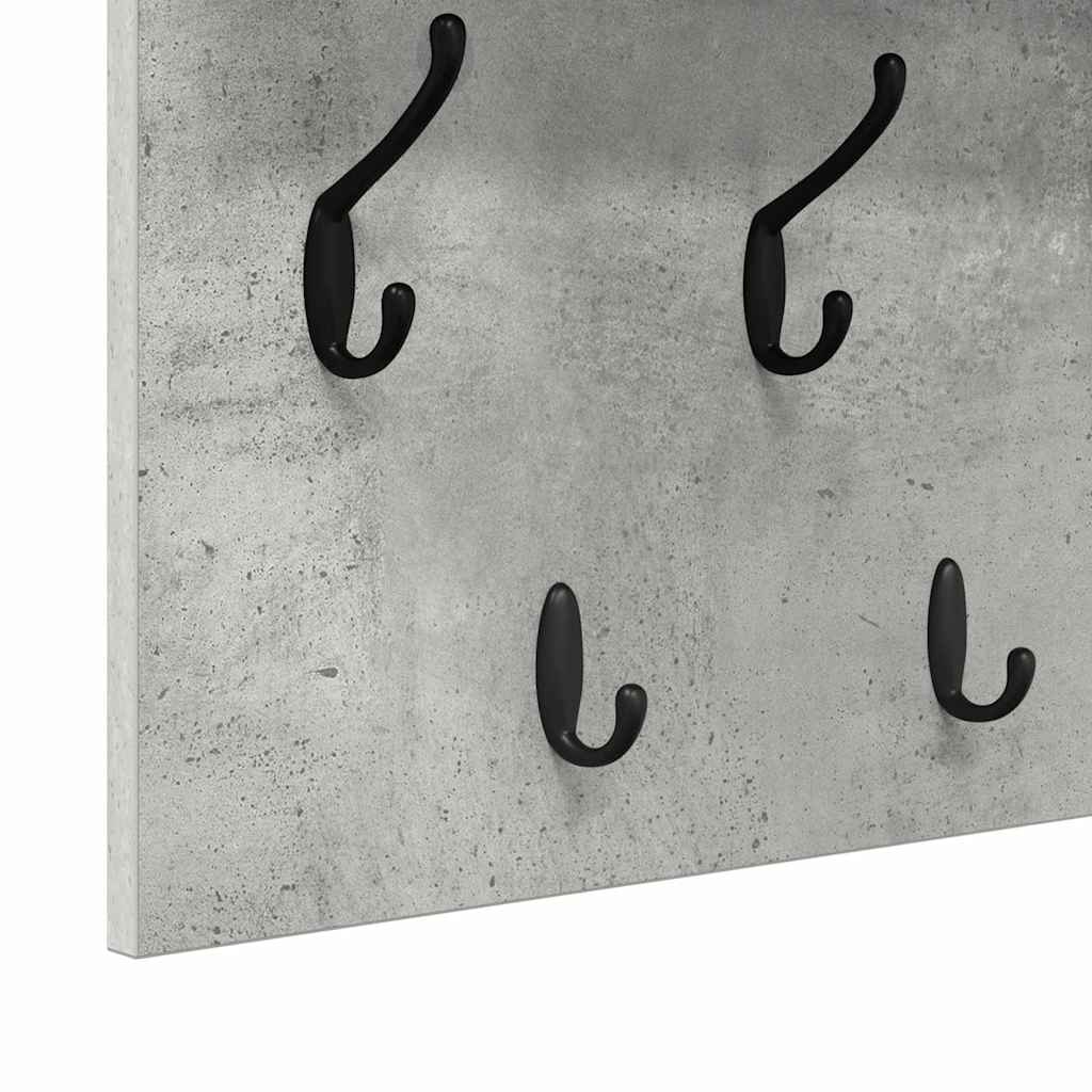 vidaXL Wandmontierter nachttisch mit Regal Beton Grau 80 x 40 x 12 cm