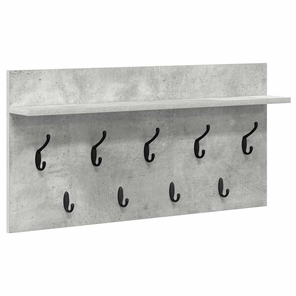 vidaXL Wandmontierter nachttisch mit Regal Beton Grau 80 x 40 x 12 cm