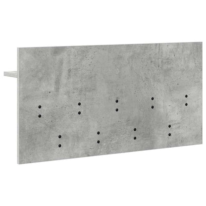 vidaXL Wandmontierter nachttisch mit Regal Beton Grau 80 x 40 x 12 cm