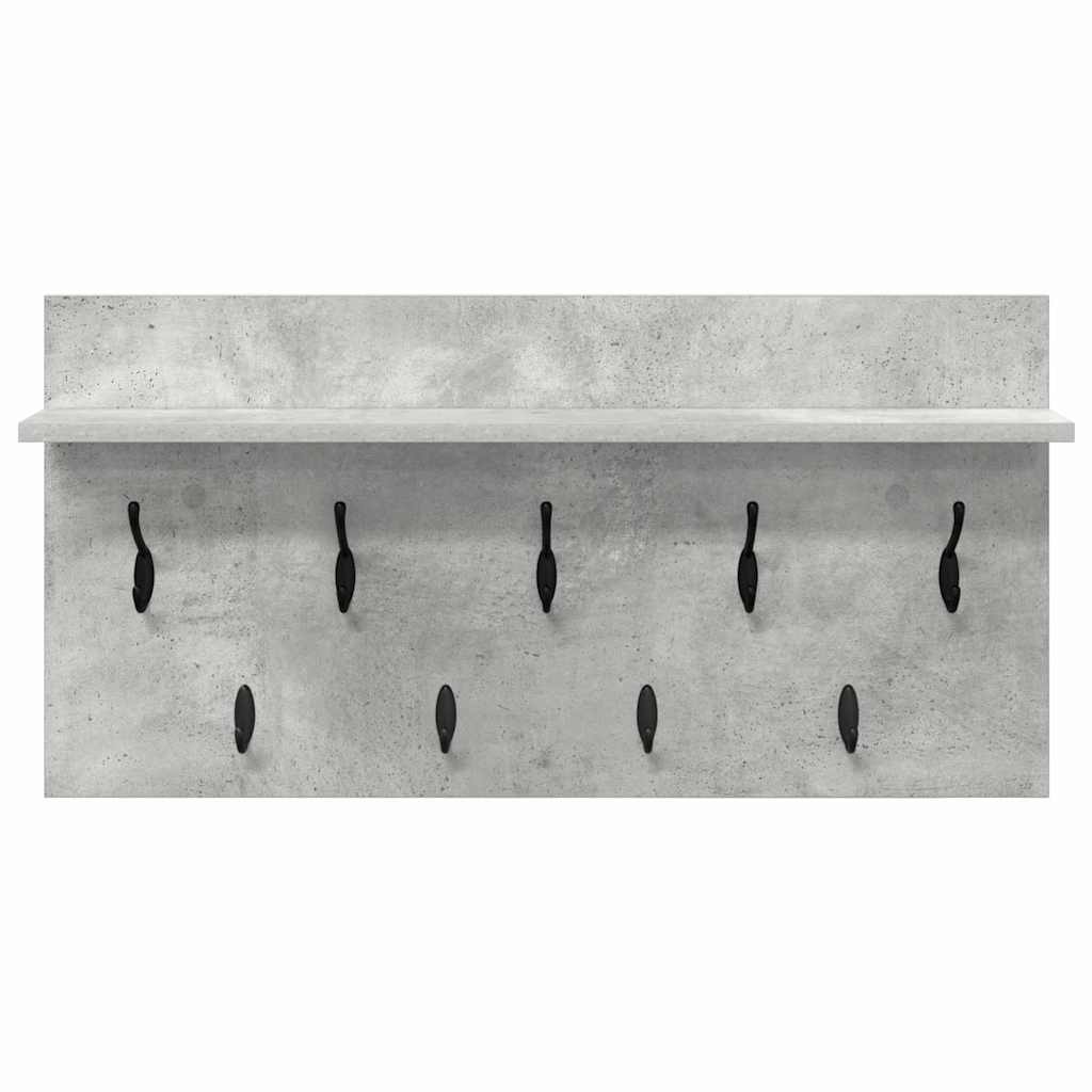 vidaXL Wandmontierter nachttisch mit Regal Beton Grau 80 x 40 x 12 cm
