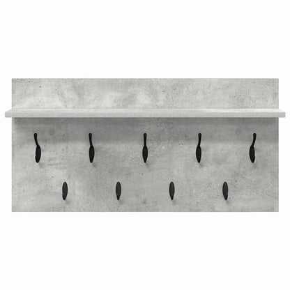 vidaXL Wandmontierter nachttisch mit Regal Beton Grau 80 x 40 x 12 cm