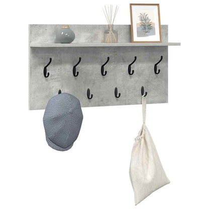 vidaXL Wandmontierter nachttisch mit Regal Beton Grau 80 x 40 x 12 cm