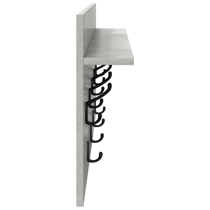 vidaXL Wandmontierter nachttisch mit Regal Beton Grau 80 x 40 x 12 cm