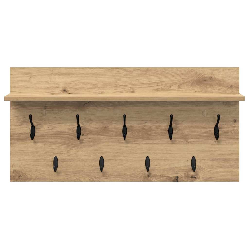 vidaXL Wandmontierter nachttisch Artisan-Eiche 80 x 40 x 12 cm