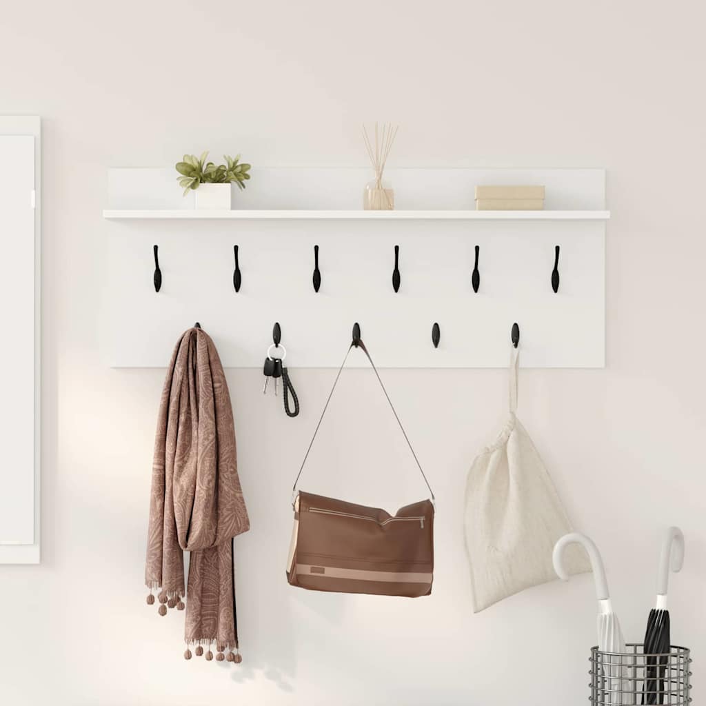 vidaXL Wandmontierter nachttisch Weiß 100 x 40 x 12 cm Holzwerkstoff
