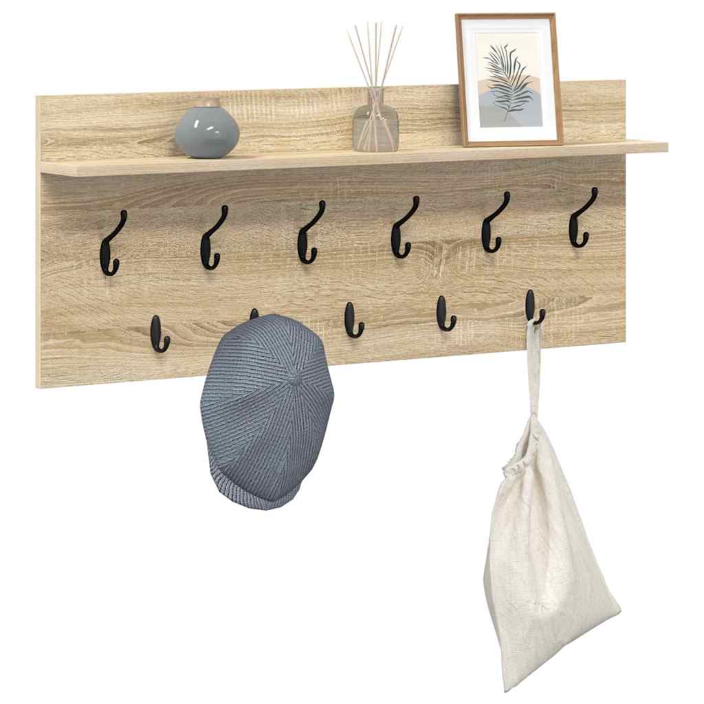 vidaXL Table de chevet murale chêne sonoma 100 x 40 x 12 cm
