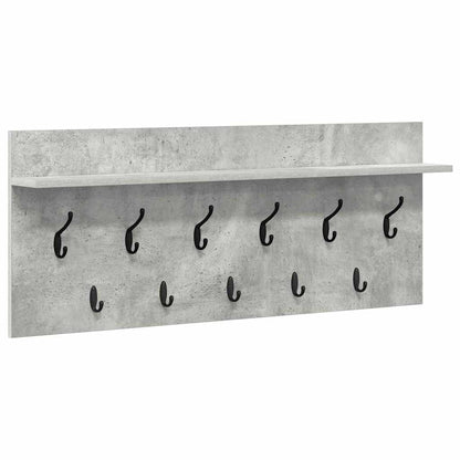 vidaXL Table de chevet murale avec étagère Gris béton 100 x 40 x 12 cm