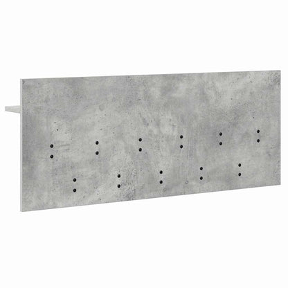 vidaXL Table de chevet murale avec étagère Gris béton 100 x 40 x 12 cm