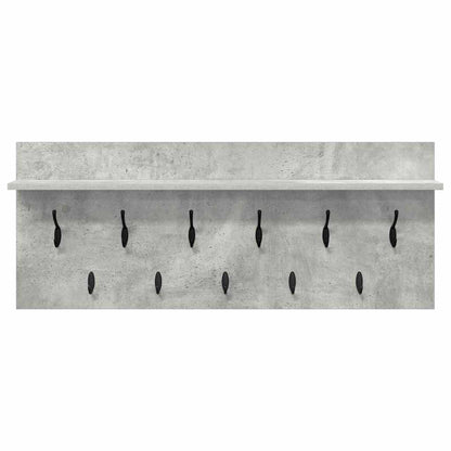 vidaXL Table de chevet murale avec étagère Gris béton 100 x 40 x 12 cm