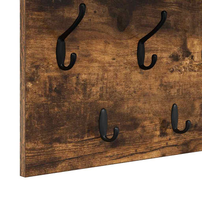 vidaXL Table de chevet murale Chêne fumé 100 x 40 x 12 cm