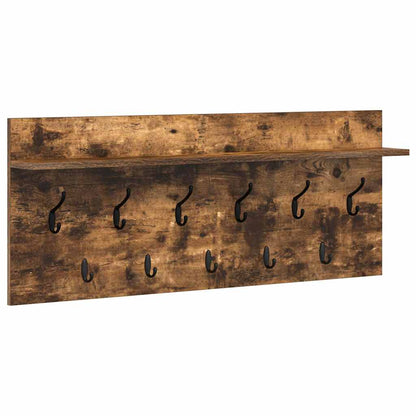 vidaXL Table de chevet murale Chêne fumé 100 x 40 x 12 cm
