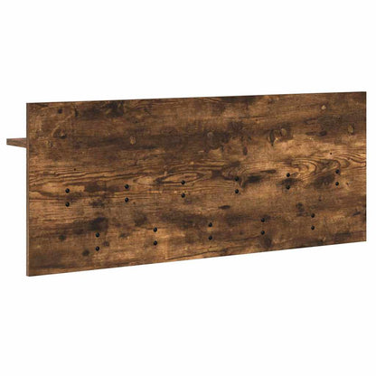 vidaXL Table de chevet murale Chêne fumé 100 x 40 x 12 cm