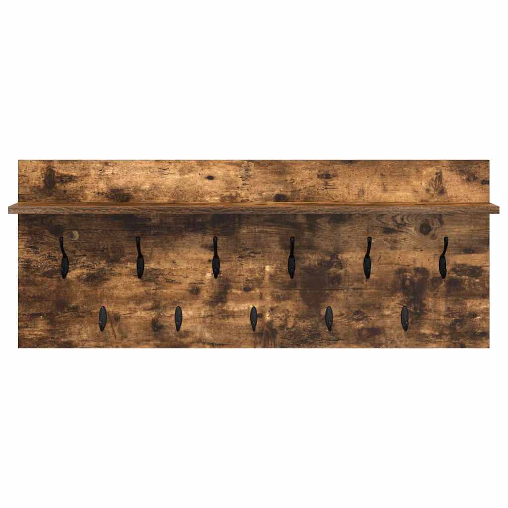 vidaXL Table de chevet murale Chêne fumé 100 x 40 x 12 cm