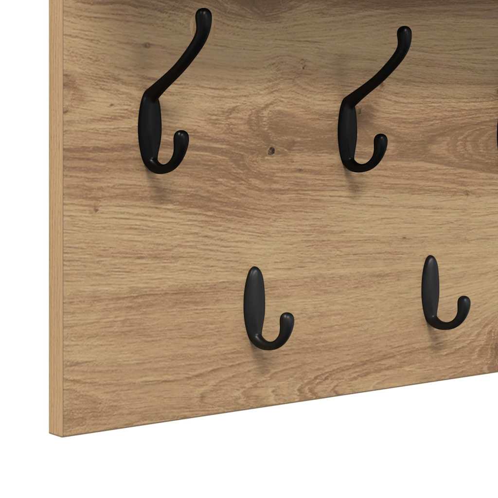 vidaXL Table de chevet murale chêne artisanal 100 x 40 x 12 cm