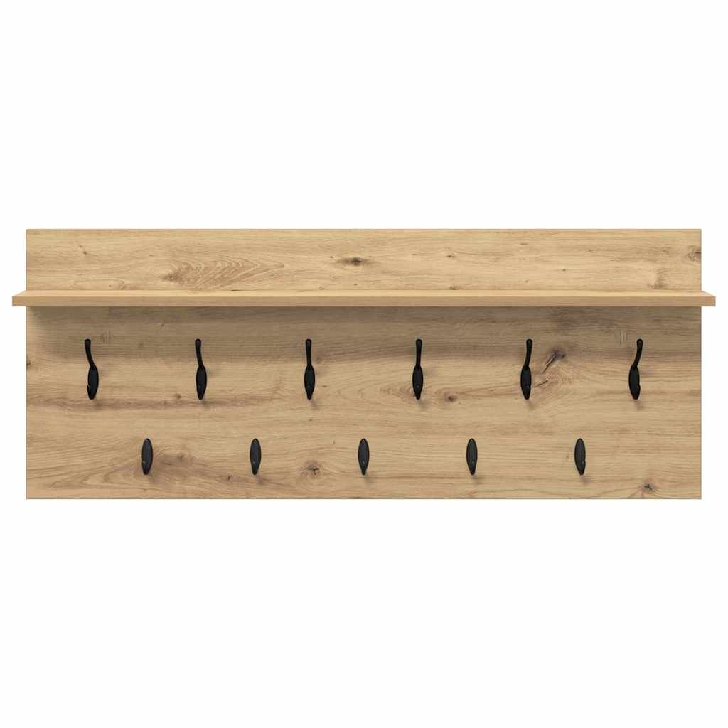 vidaXL Table de chevet murale chêne artisanal 100 x 40 x 12 cm