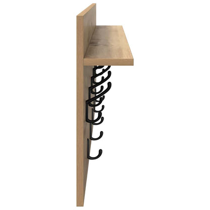 vidaXL Table de chevet murale chêne artisanal 100 x 40 x 12 cm