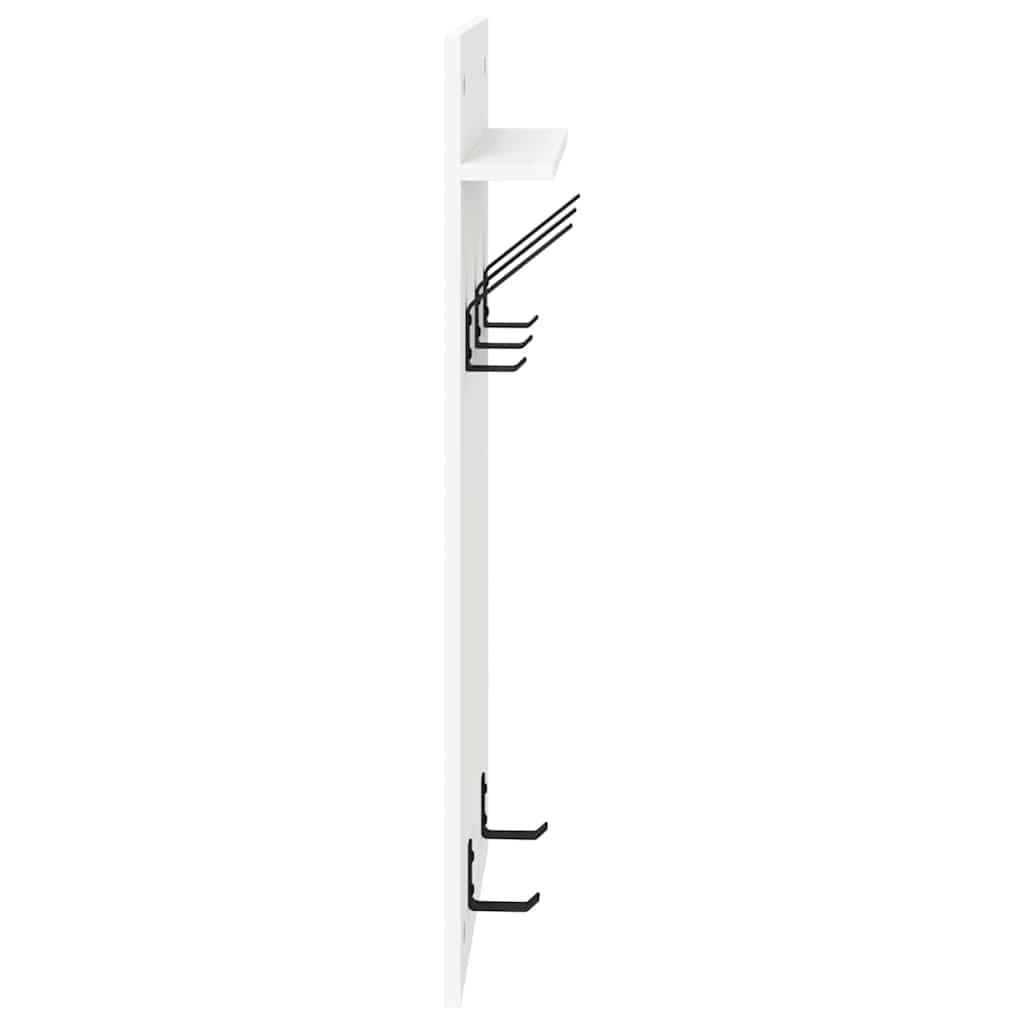 vidaXL Wandmontierter nachttisch Weiß 40 x 10 x 90 cm Holzwerkstoff