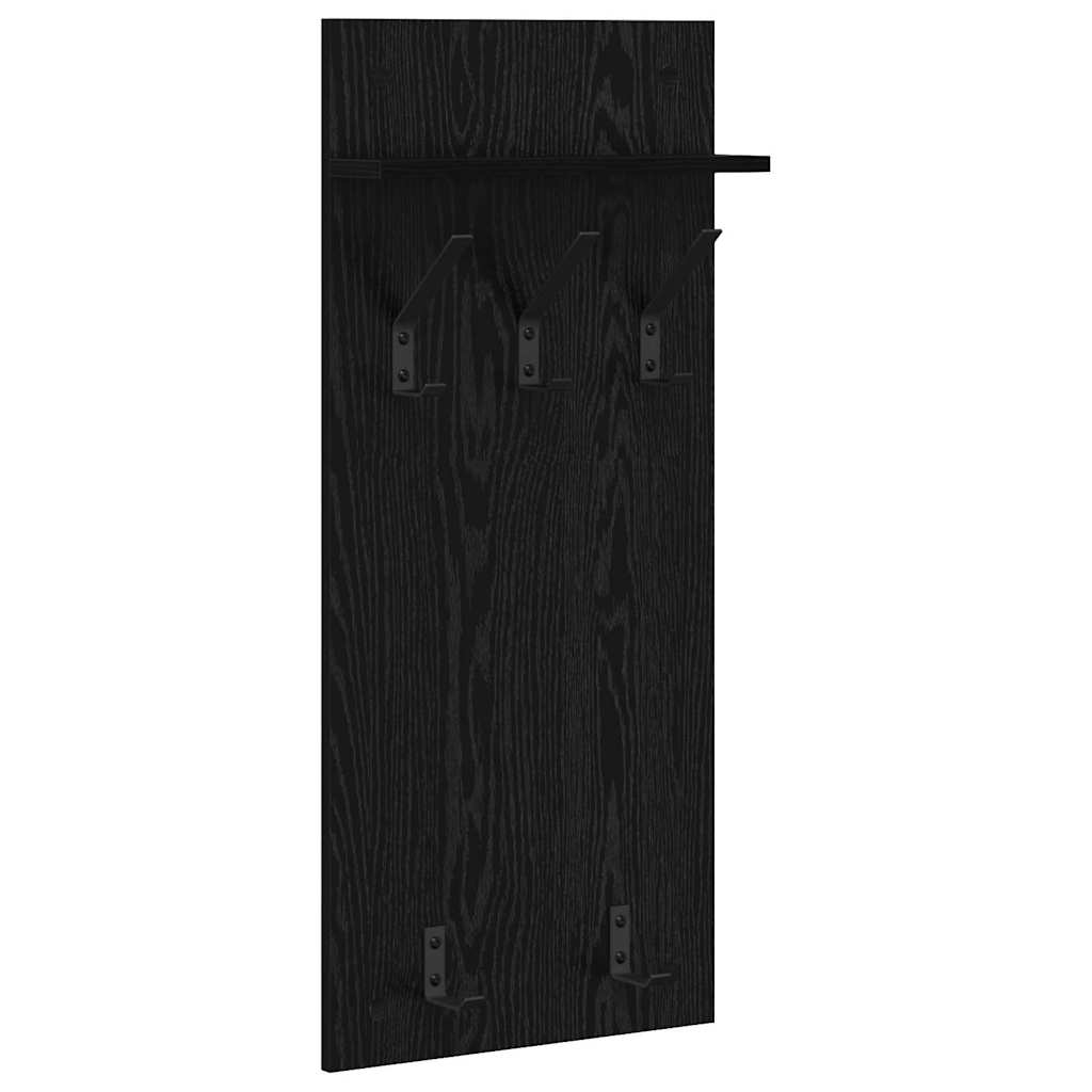 vidaXL Wandmontierter nachttisch Schwarz Eichen-Optik 40 x 10 x 90 cm