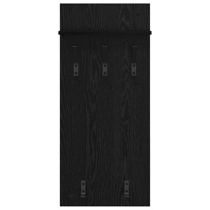 vidaXL Wandmontierter nachttisch Schwarz Eichen-Optik 40 x 10 x 90 cm
