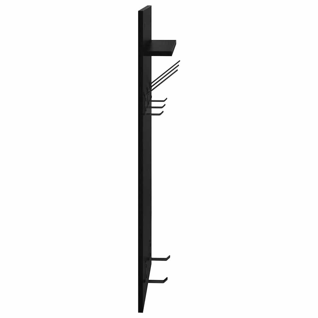 vidaXL Wandmontierter nachttisch Schwarz Eichen-Optik 40 x 10 x 90 cm