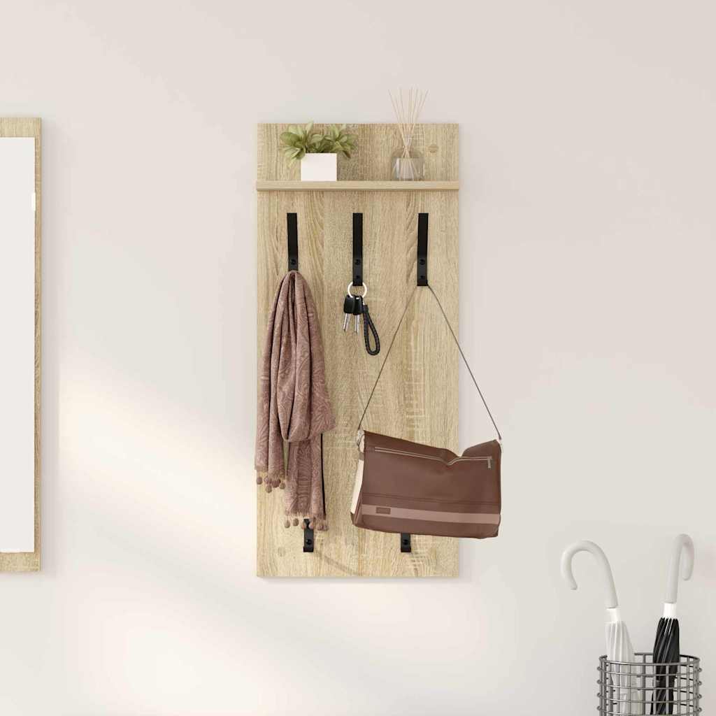 vidaXL Wandmontierter nachttisch Sonoma-Eiche 40 x 10 x 90 cm