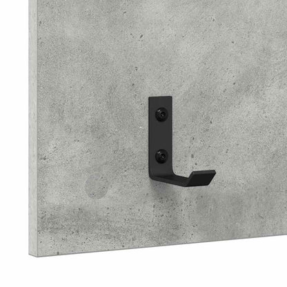 vidaXL Wandmontierter nachttisch mit Regal Beton Grau 40 x 10 x 90 cm