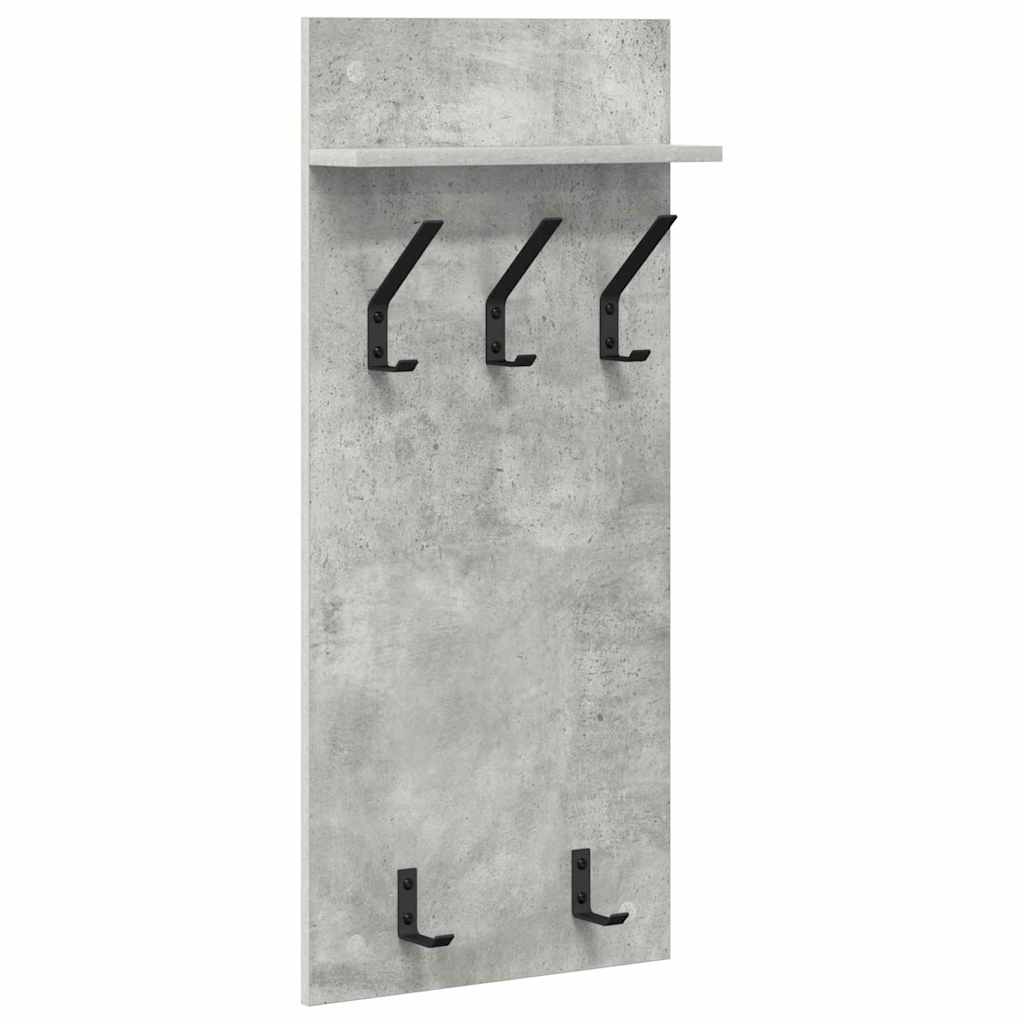 vidaXL Wandmontierter nachttisch mit Regal Beton Grau 40 x 10 x 90 cm
