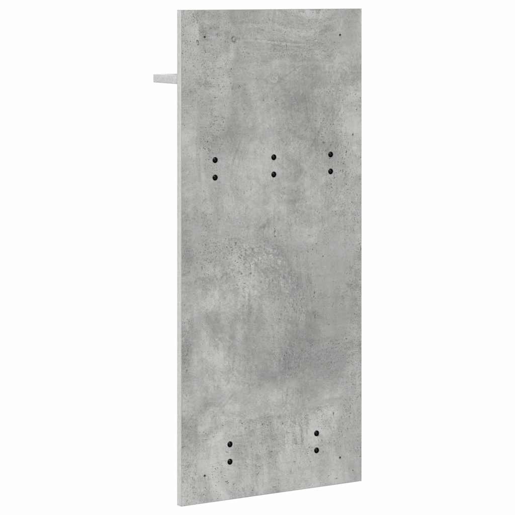 vidaXL Wandmontierter nachttisch mit Regal Beton Grau 40 x 10 x 90 cm