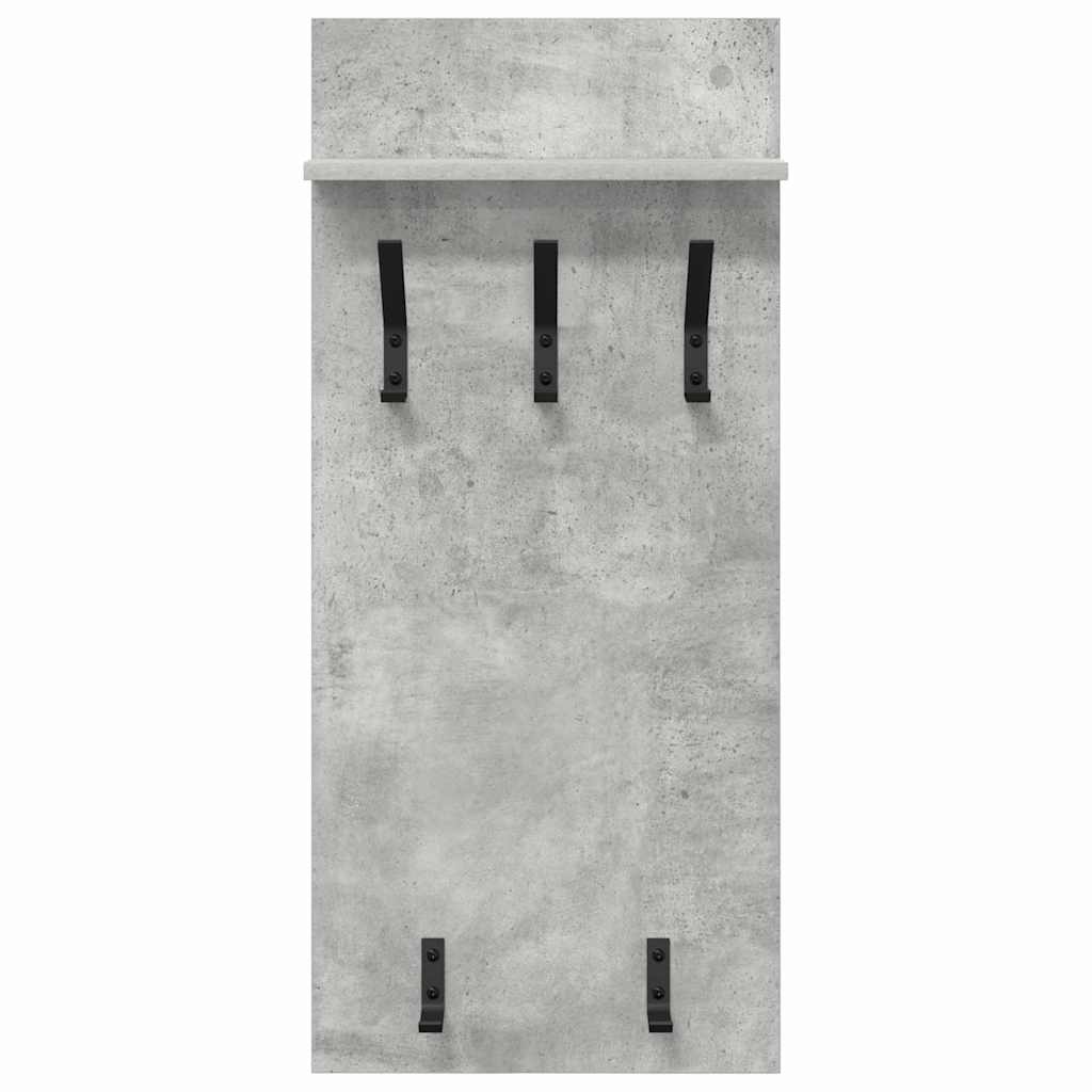 vidaXL Wandmontierter nachttisch mit Regal Beton Grau 40 x 10 x 90 cm