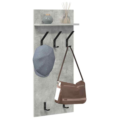 vidaXL Wandmontierter nachttisch mit Regal Beton Grau 40 x 10 x 90 cm