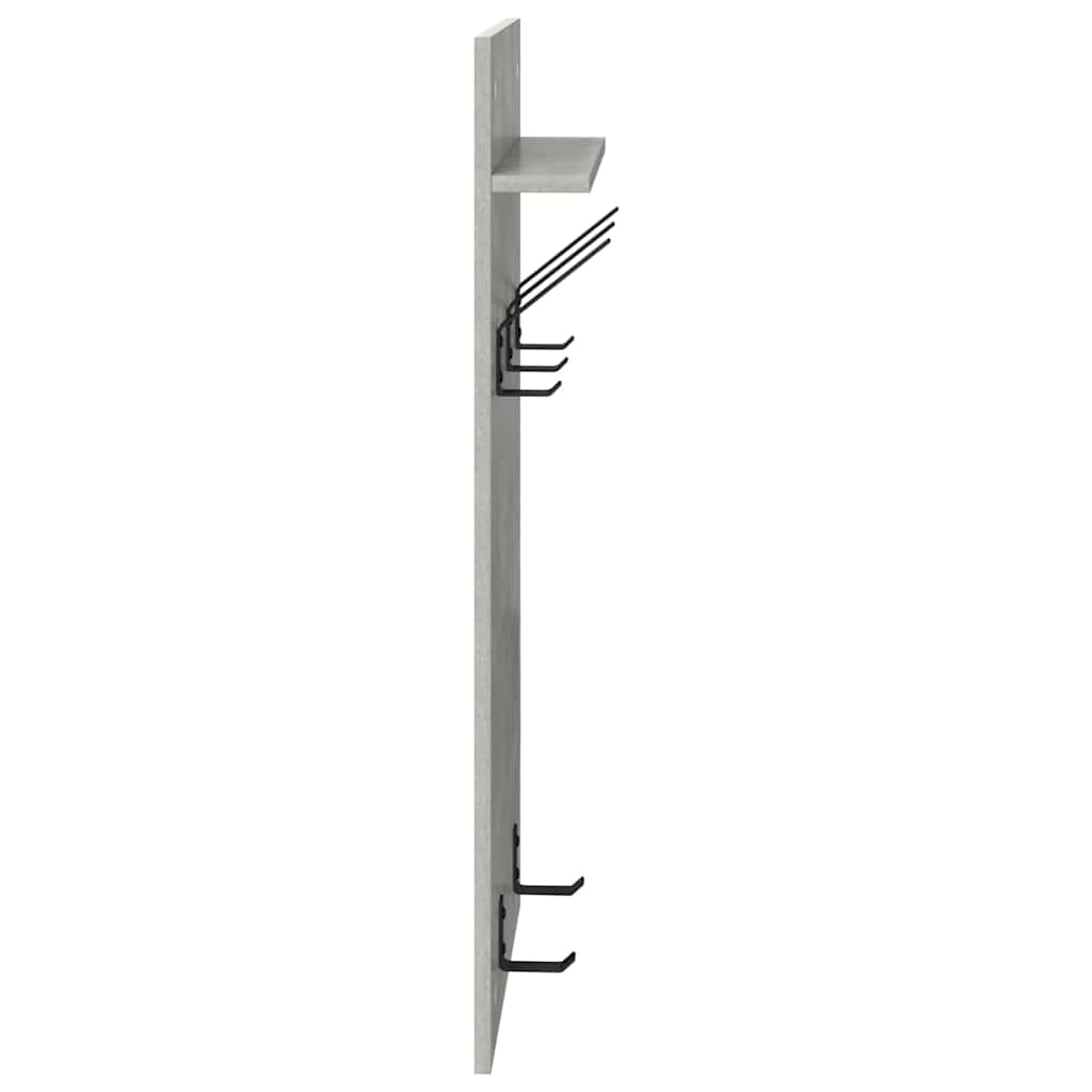 vidaXL Wandmontierter nachttisch mit Regal Beton Grau 40 x 10 x 90 cm