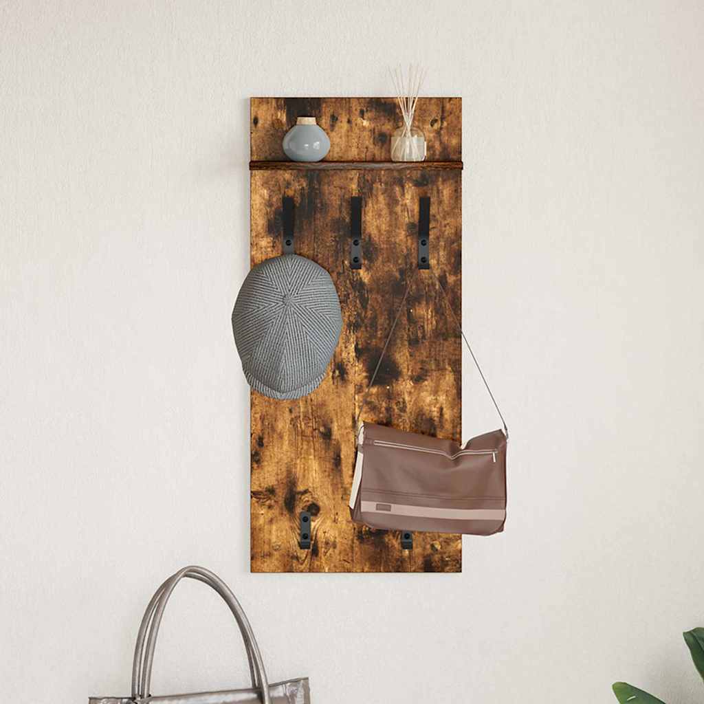 vidaXL Wandmontierter nachttisch Geräucherte Eiche 40 x 10 x 90 cm