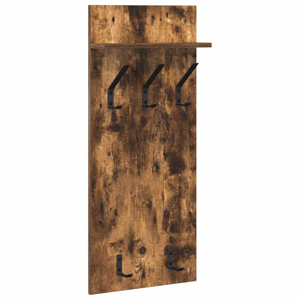 vidaXL Wandmontierter nachttisch Geräucherte Eiche 40 x 10 x 90 cm
