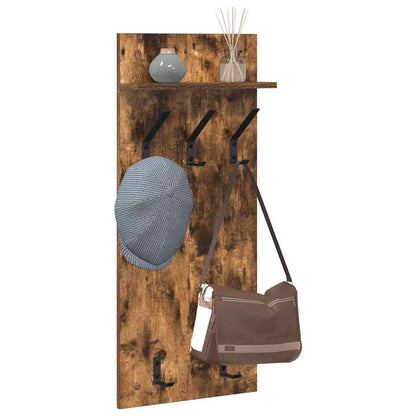 vidaXL Wandmontierter nachttisch Geräucherte Eiche 40 x 10 x 90 cm