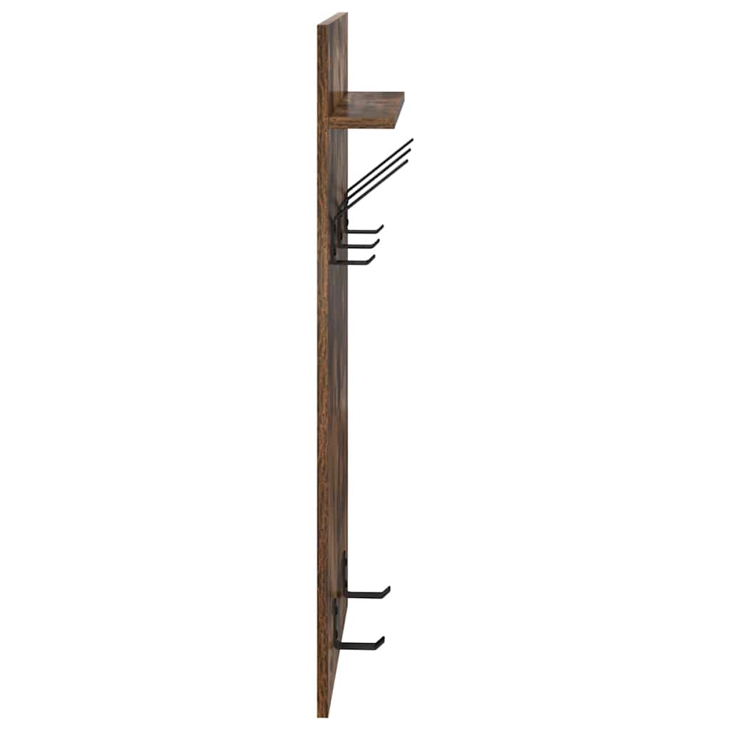 vidaXL Wandmontierter nachttisch Geräucherte Eiche 40 x 10 x 90 cm