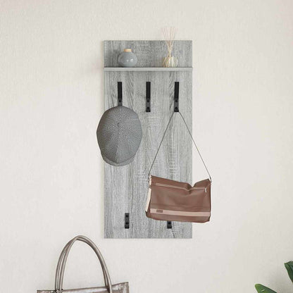 vidaXL Wandmontierter nachttisch Graues Sonoma 40 x 10 x 90 cm