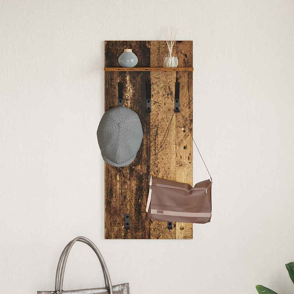 vidaXL Wandmontierter nachttisch Altholz 40 x 10 x 90 cm Holzwerkstoff