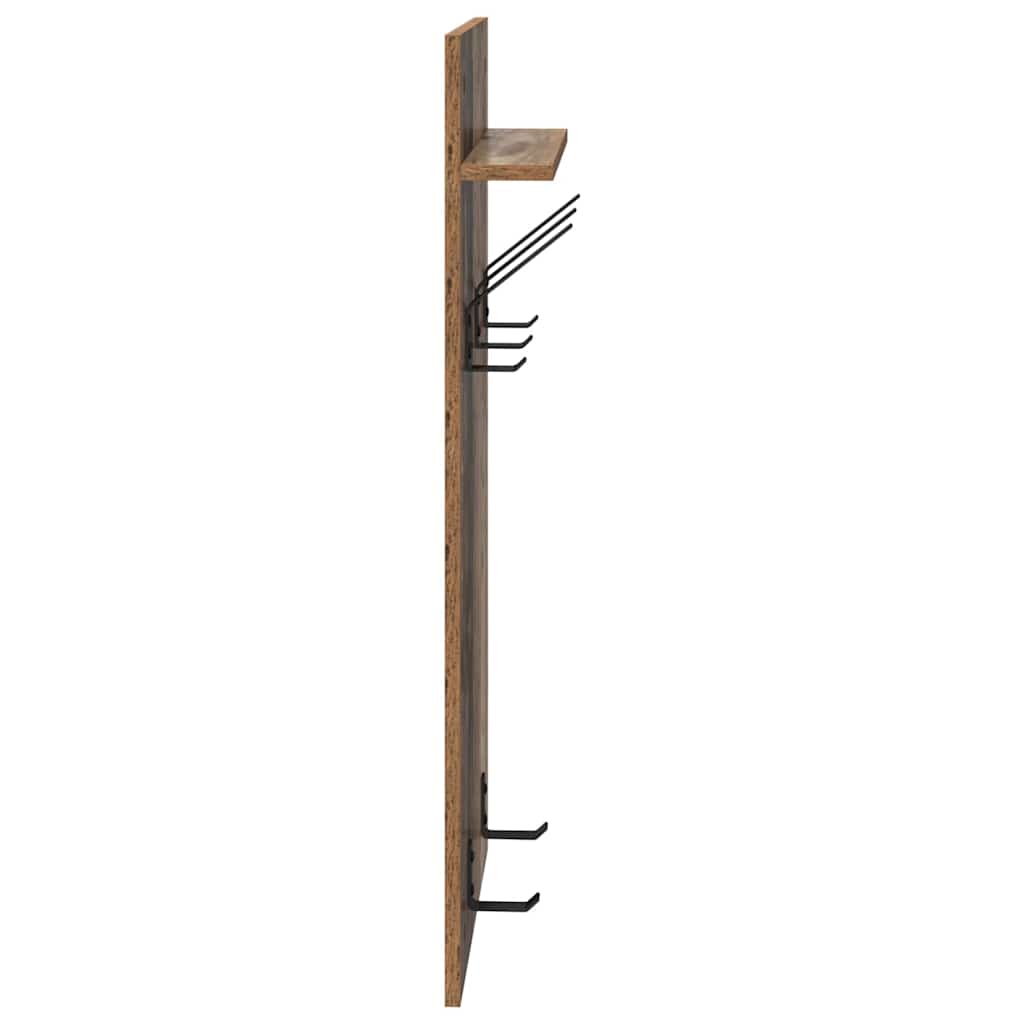 vidaXL Wandmontierter nachttisch Altholz 40 x 10 x 90 cm Holzwerkstoff