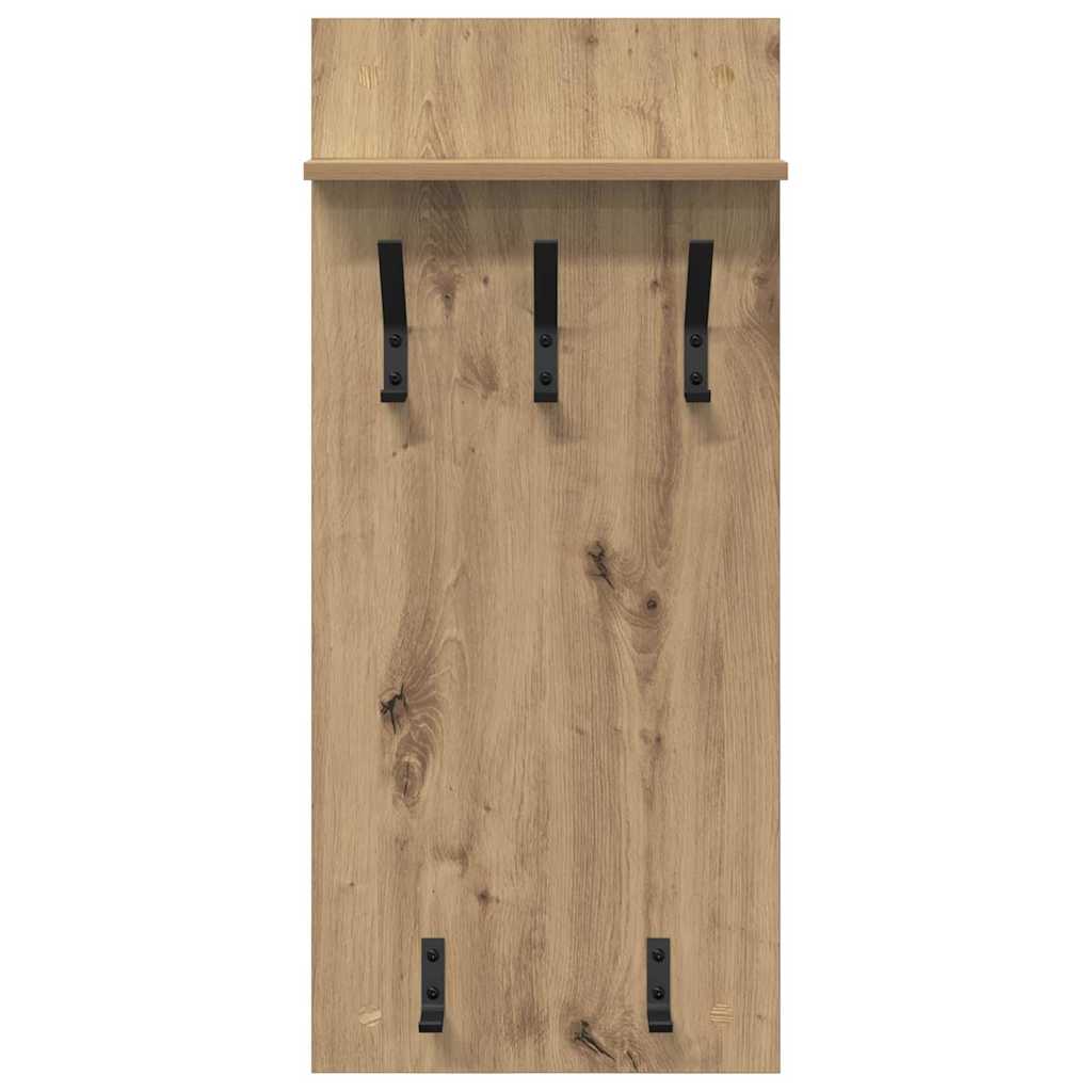 vidaXL Wandmontierter Kleiderständer Artisan-Eiche 90 x 40 x 10 cm