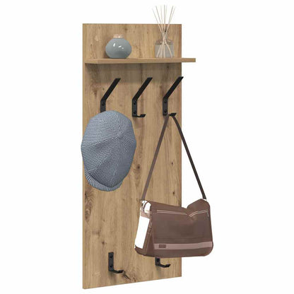 vidaXL Wandmontierter Kleiderständer Artisan-Eiche 90 x 40 x 10 cm