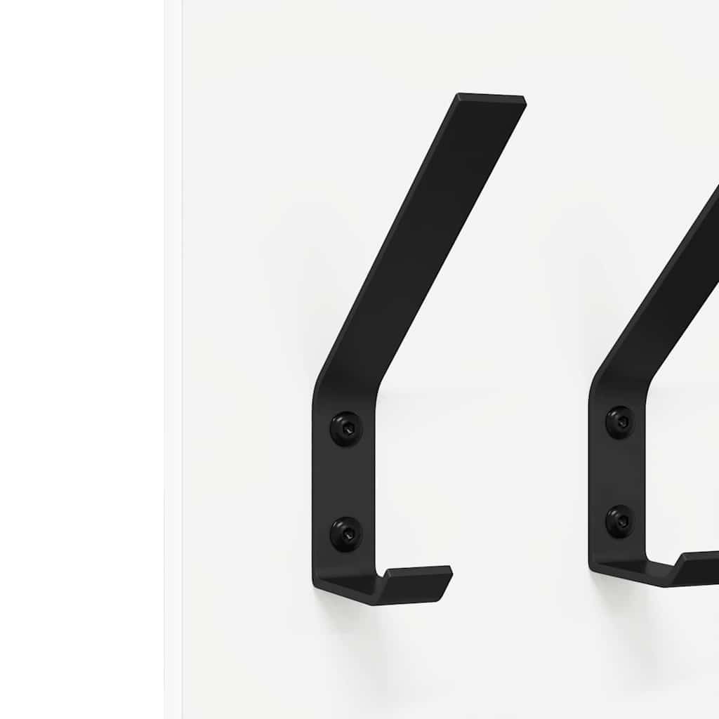 Wandmontierter Kleiderständer Weiß 20 x 1,5 x 100 cm