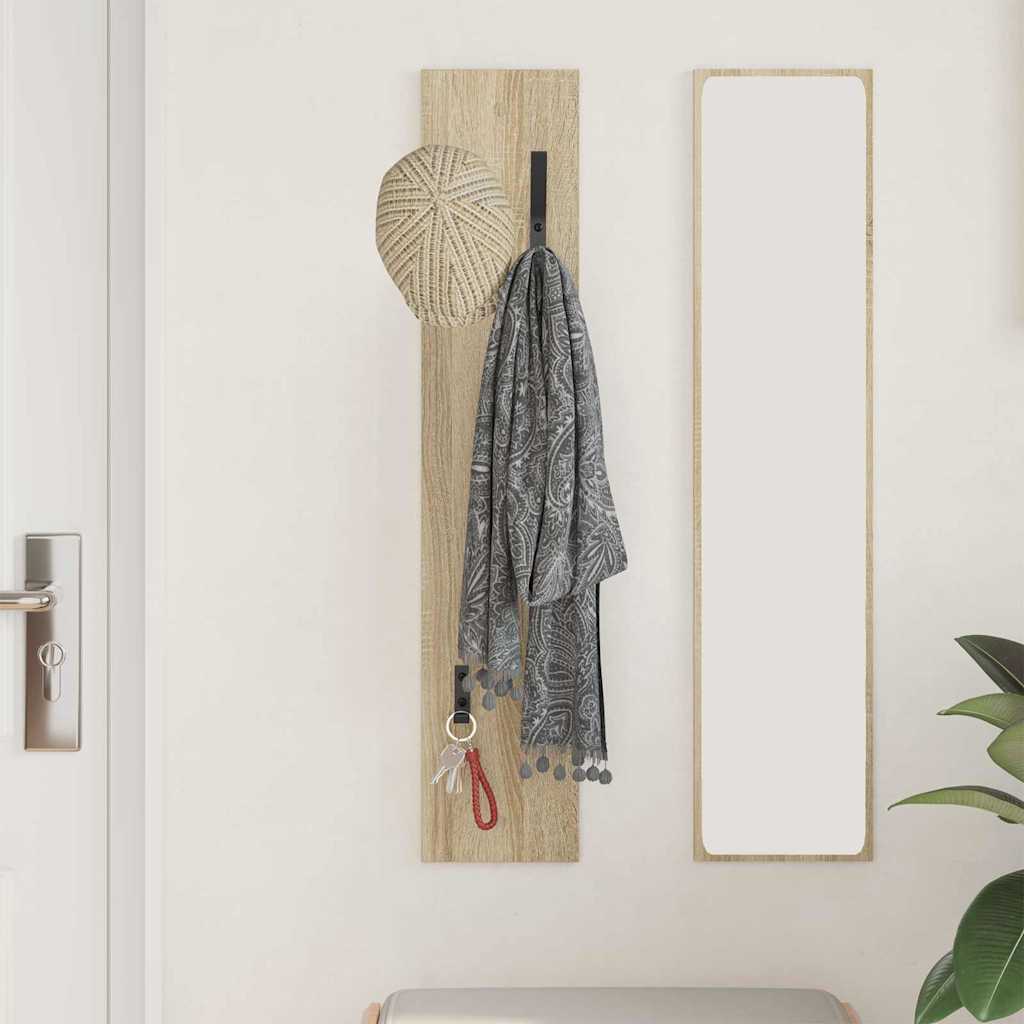 vidaXL Portemanteau mural chêne Sonoma 20 x 1,5 x 100 cm