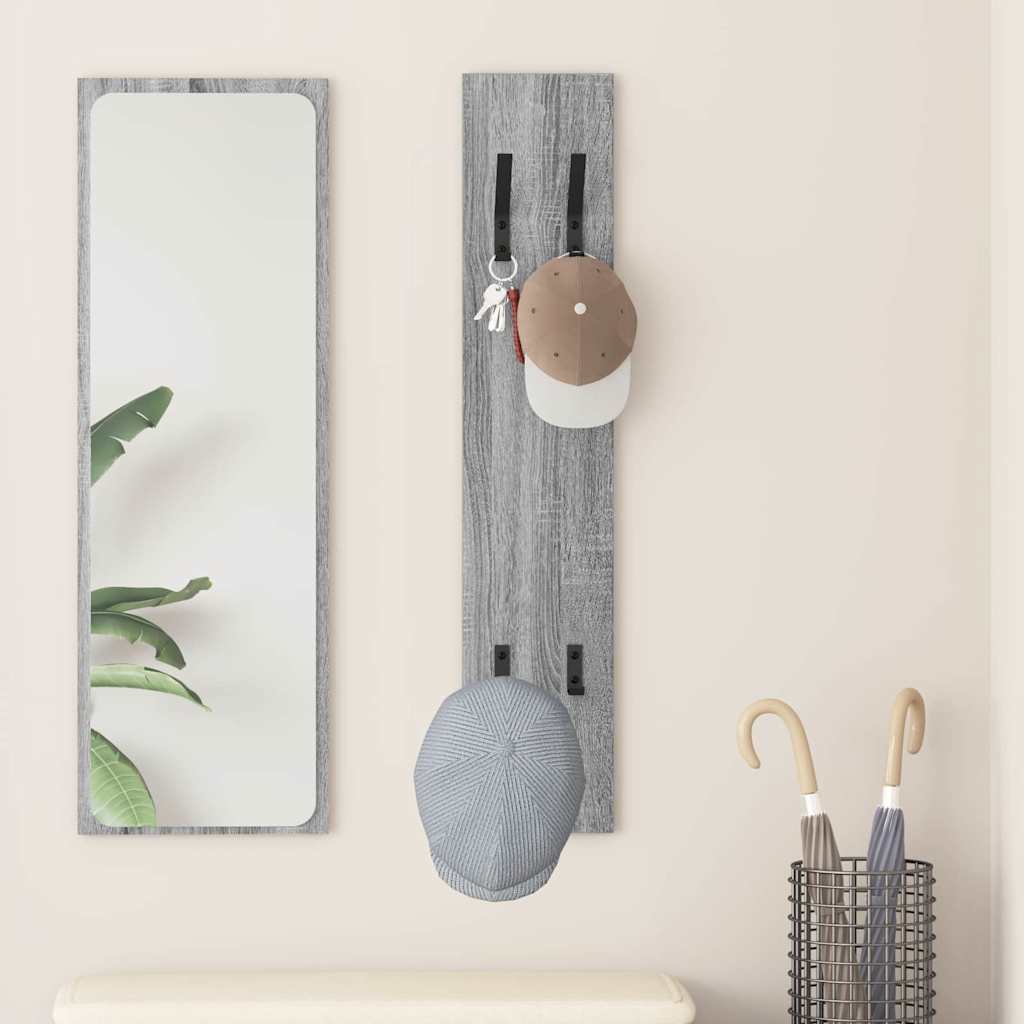 vidaXL Portant mural gris Sonoma 20 x 1,5 x 100 cm