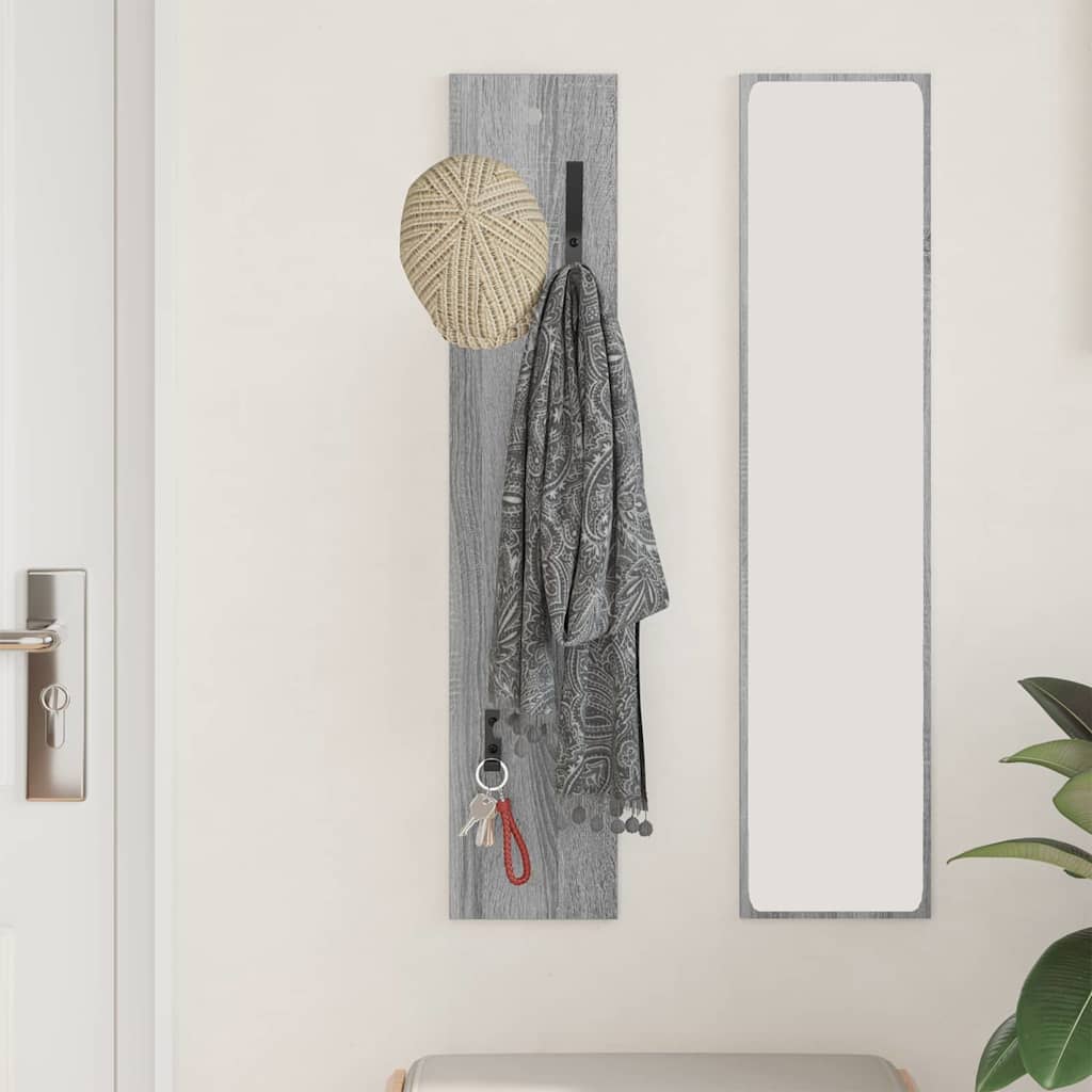 vidaXL Portant mural gris Sonoma 20 x 1,5 x 100 cm