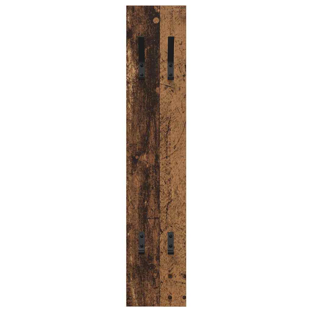 vidaXL Wandmontierter Kleiderständer Altholz 20 x 1,5 x 100 cm