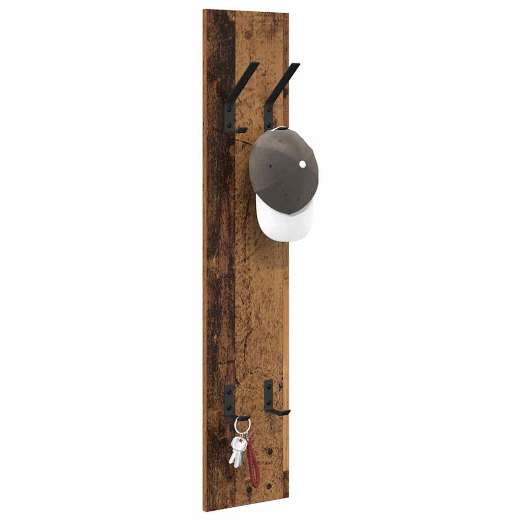 vidaXL Wandmontierter Kleiderständer Altholz 20 x 1,5 x 100 cm
