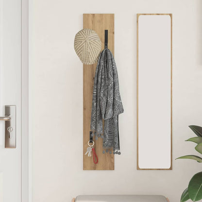 vidaXL Wandmontierter Kleiderständer Artisan-Eiche 20 x 1,5 x 100 cm