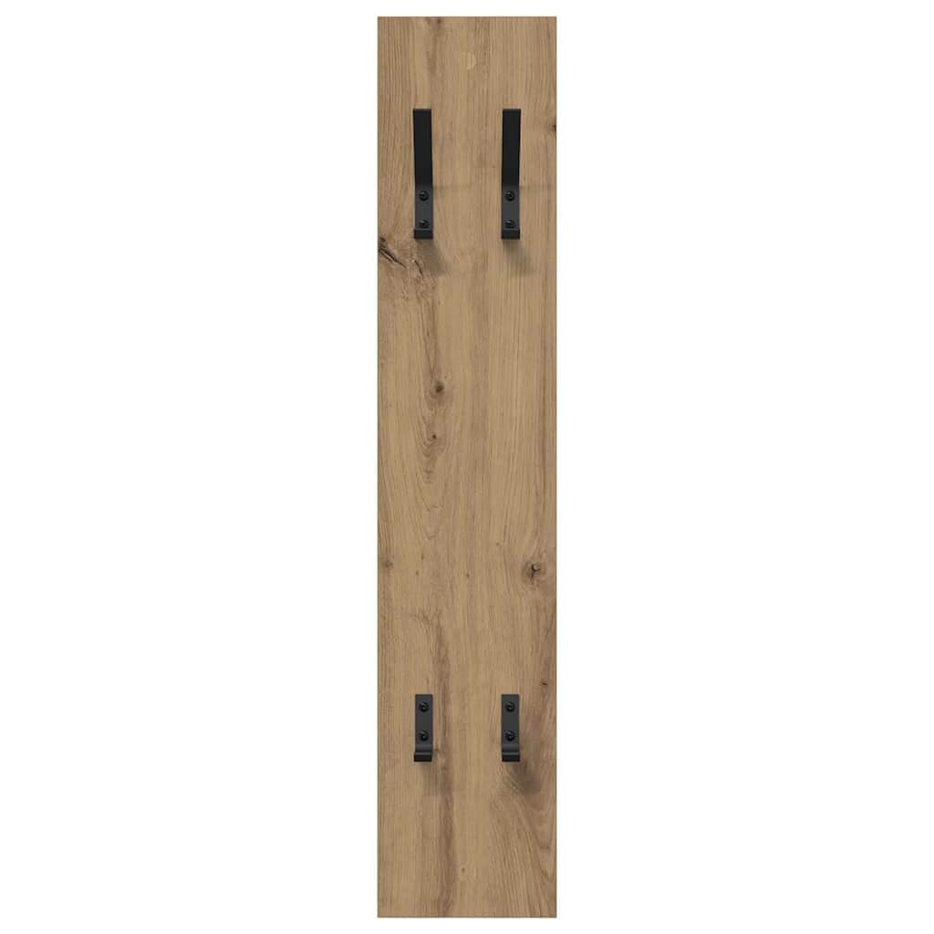 vidaXL Wandmontierter Kleiderständer Artisan-Eiche 20 x 1,5 x 100 cm