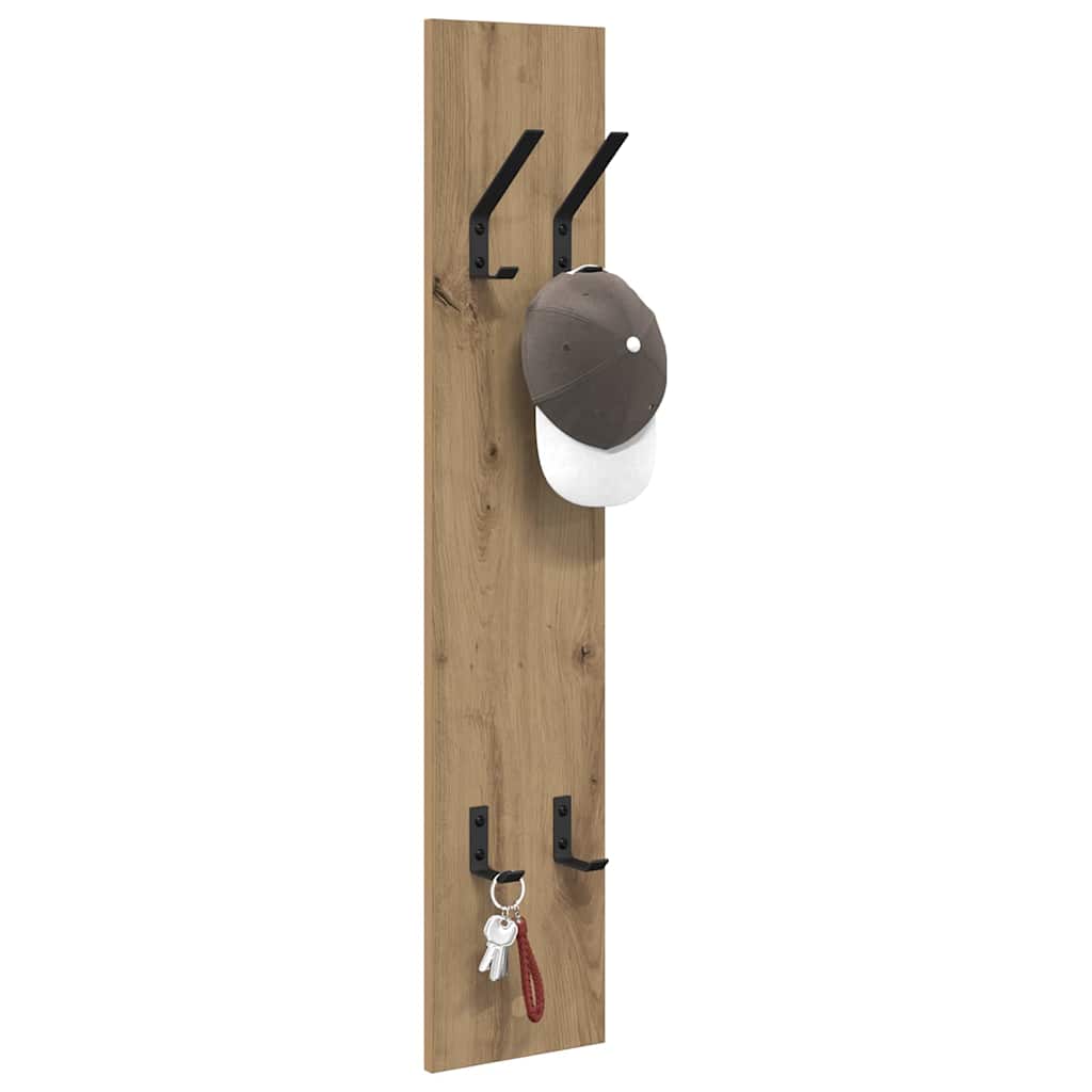 vidaXL Wandmontierter Kleiderständer Artisan-Eiche 20 x 1,5 x 100 cm